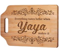 Tábua de cortar AceThrills Yaya Gravada Bamboo 31,2 L x 22,1 L cm