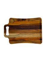 Tábua de Cortar e Servir Cozinha com Alça em Madeira Teca Tábua de Cortar e Servir Cozinha com Alça em Madeira Teca