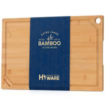Tábua de cortar Hiware Extra Large Bamboo 45x30cm com Juice Groove Tábua de cortar Hiware Extra Large Bamboo 45x30cm com Juice Groove