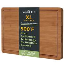 Tábua de cortar Keechee Extra Large Bamboo 45 cm com Juice Groove