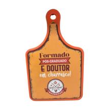 Tabua de Corte 30cm x 19cm Com Cabo Laranja Dr em Churrasco Tabua de Corte 30cm x 19cm Com Cabo Laranja Dr em Churrasco