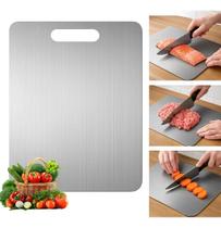 Tábua De Corte Aço Inox Para Cozinha Churrasco Prateado 1.2MM