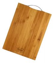 Tabua de corte bambu c/ alca em inox 21x32 mori