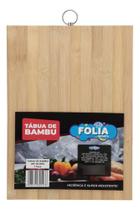 Tábua De Corte Bambu C/ Argola De Metal 34x24cm Tábua De Corte Bambu C/ Argola De Metal 34x24cm