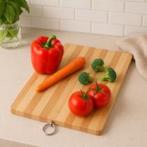 Tabua De Corte Bambu Natural 22x32cm Cozinha Fatiar Cortar Servir Carne Legumes Frios Petiscos