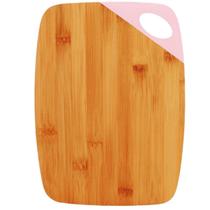 Tabúa De Corte Bambu Retangular Petisqueira Decoração - Rosa