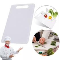 Tábua De Corte Branca Com Alça Carne Cozinha Cheff 30 x 20cm