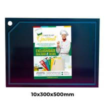 Tábua De Corte Churrasco Polietileno Pead Preto 10X300X500Mm Tábua De Corte Churrasco Polietileno Pead Preto 10X300X500Mm