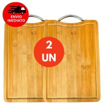 Tábua De Corte Com Alça para Carne Madeira Bambu Retangular 33cm Churrasco Frios Legumes Tábua De Corte Com Alça para Carne Madeira Bambu Retangular 33cm Churrasco Frios Legumes