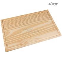 Tábua de Corte com Canaleta de Madeira Pinus 40 x 25 cm Tábua de Corte com Canaleta de Madeira Pinus 40 x 25 cm