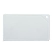 Tábua de Corte com Caneleta Reta para Pães e Queijos Placa Lisa Profissional em Plástico Branco 37 cm - Pronyl