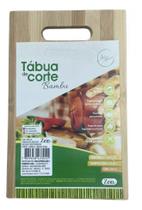 Tabua De Corte Cozinha 100% Bambu Higiênica 26x16cm Com Alça