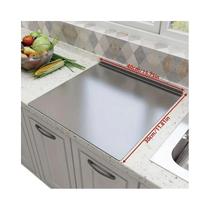 Tábua De Corte De Aço Inoxidável Antiderrapante Para Carnes E Vegetais, Fácil De Limpar, Com Borda Tábua De Corte De Aço Inoxidável Antiderrapante Para Carnes E Vegetais, Fácil De Limpar, Com Borda