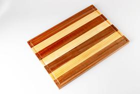 Tabua De Corte De Carnes De Madeira Pinus E Jequitibá42x30cm