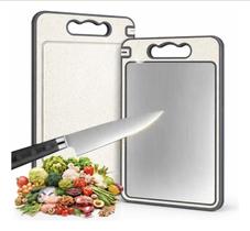 Tábua De Corte De Inox Com Amolador De Faca Afiador Tábua De Corte De Inox Com Amolador De Faca Afiador