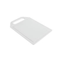 Tábua de Corte de Plástico Antibacteriana Plasútil Branca Com Alça 28 cm 202 - PLASUTIL