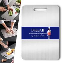 Tábua de corte DiiuuAii Titânio e Aço Inoxidável 46x30cm Tábua de corte DiiuuAii Titânio e Aço Inoxidável 46x30cm