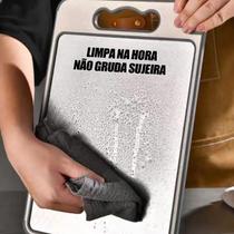 Tábua de Corte Dupla Face com Afiador e Moedor de Alho Tábua de Corte Dupla Face com Afiador e Moedor de Alho