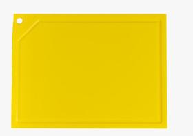 Tabua de Corte em polietileno - canaleta - Amarela - 50 x 30