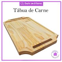 Tábua de Corte Gourmet em Madeira Maciça Serve Carne, Frios e Petiscos