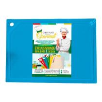 Tábua De Corte Gourmet Polietileno Pead Azul 08X300X500Mm Tábua De Corte Gourmet Polietileno Pead Azul 08X300X500Mm