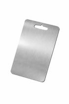 Tábua de Corte Grande Inox 46x30cm Aço Inoxidável Resistente Cozinha