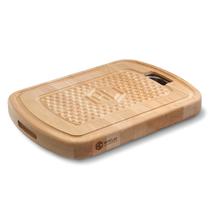 Tábua de corte HexClad Hybrid Beechwood com bandeja de aço inoxidável