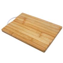 Tabua De Corte Legumes Carnes Bambu Retangular Média 26x36cm