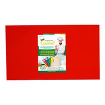 Tábua De Corte Liso Polietileno Pead Vermelha 08X300X500Mm Tábua De Corte Liso Polietileno Pead Vermelha 08X300X500Mm