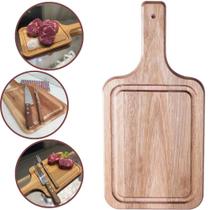 Tábua de Corte Madeira 45cm Churrasco Cozinha com Canaleta Tábua de Corte Madeira 45cm Churrasco Cozinha com Canaleta