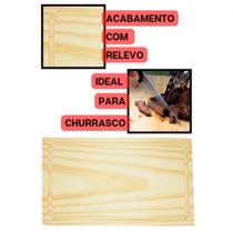 Tábua de corte madeira para churrasco 37X23cm retangular artigos de cozinha multiuso resistente
