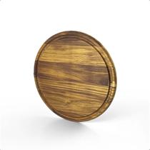 Tabua de Corte Madeira Teca Nobre Pizza Grande Frios Churrasco Redonda 36cm Premium Tabua de Corte Madeira Teca Nobre Pizza Grande Frios Churrasco Redonda 36cm Premium