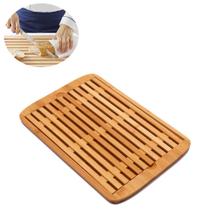 Tábua de corte pães bolos migalheira bambu grade removível bandeja decorativa mesa posta restaurante - Tábua para pães