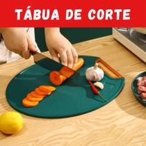 Tabua De Corte Para Churrasco Carnes E Legumes Redonda Verde