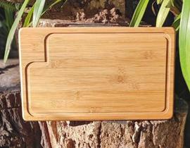 Tábua de Corte para Churrasco ou Frios em Bambu 37x22,5cm Tábua de Corte para Churrasco ou Frios em Bambu 37x22,5cm