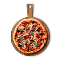 Tábua de Corte para Servir Pizza Redonda 35 cm Madeira Maciça Eucalipto Premium Decoração - WoodSpot