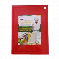 Tábua De Corte Polietileno Chapa Pead Vermelha 08X250X330Mm Tábua De Corte Polietileno Chapa Pead Vermelha 08X250X330Mm