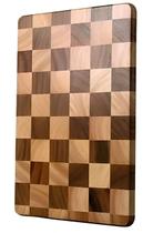 Tábua de Corte Retangular em Madeira Nogueira para Cozinha