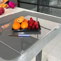 Tábua de corte RIPTEADRY acrílico transparente antiderrapante com borda contrária