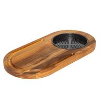Tábua de Corte Teca Com Recipiente Plástico 36 cm Stolf Tábua de Corte Teca Com Recipiente Plástico 36 cm Stolf