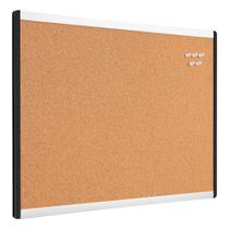 Tábua de Cortiça Retangular Amazon Basics (23x17 cm) com Moldura Marrom