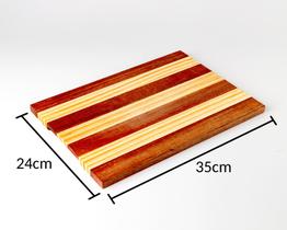 Tábua De Cozinha Auxiliadora Multiuso De Pinus 35x24Cm