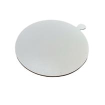 Tábua de Frios 20mm Mdf Redondo Com Cabo Branco 3mm Cestas Presente Mesa Posta Restaurante Pizza Decoração