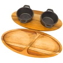 Tábua de frios com divisórias Petisqueira de madeira Tábua de frios com divisórias Petisqueira de madeira