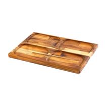 Tábua de Frios Petisqueira Retangular 4 Divisórias 25x35cm Tábua de Frios Petisqueira Retangular 4 Divisórias 25x35cm
