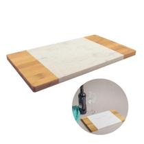 TABUA DE FRIOS RETANGULAR BAMBU E MARMORE - OIKOS NATURAL Ean :7908192501486