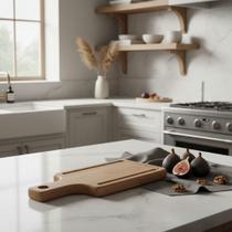 Tábua De Madeira 30cm Para Corte Churrasco E Cozinha Cor:Marrom Tábua De Madeira 30cm Para Corte Churrasco E Cozinha Cor:Marrom