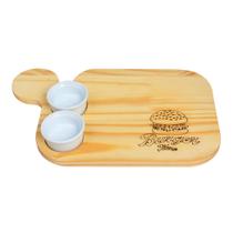 Tábua de Madeira Burger Ramequins 17616 Decorglass