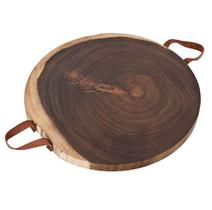 Tábua de madeira com alça de couro - Incasa