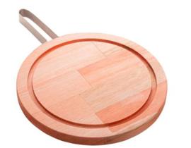 TÁBUA DE MADEIRA COM ALÇA INOX LIPTUS 28x2CM